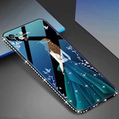 Чехол Glass-case для Iphone 7 / Iphone 8 бампер накладка Green Dress
