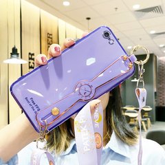 Чехол Luxury для Iphone 6 / Iphone 6S бампер с ремешком Purple