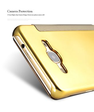Чехол Mirror для Samsung Galaxy Grand Prime G530 G531 книжка зеркальный Clear View Gold