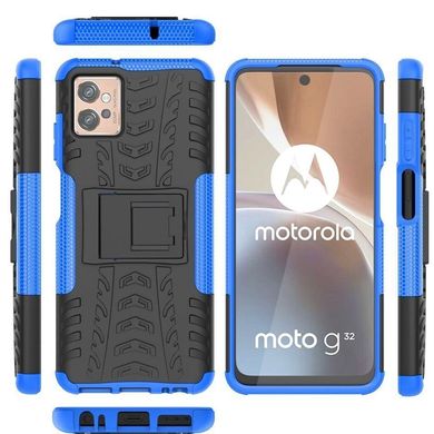 Чехол Armor для Motorola Moto G32 бампер противоударный с подставкой Blue