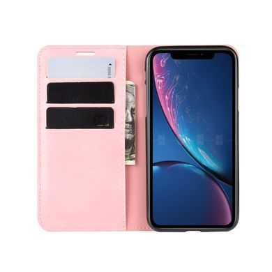 Чохол Taba Retro-Skin для iPhone XR книжка шкіра PU з візитницею рожевий