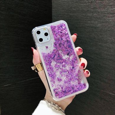 Чохол Glitter для Iphone 11 Pro Max бампер рідкий блиск Фіолетовий