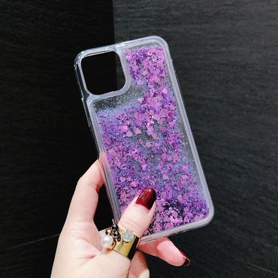 Чохол Glitter для Iphone 11 Pro Max бампер рідкий блиск Фіолетовий