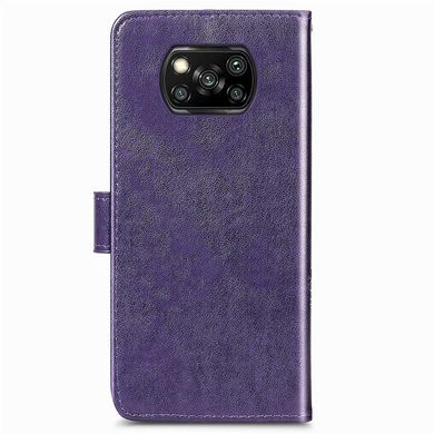 Чехол Clover для Xiaomi Poco X3 / X3 Pro книжка кожа PU с визитницей фиолетовый