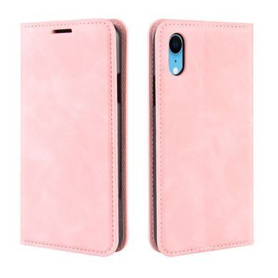 Чохол Taba Retro-Skin для iPhone XR книжка шкіра PU з візитницею рожевий