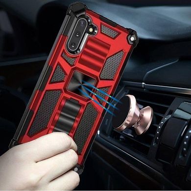 Чехол Shockproof Shield для Samsung Galaxy Note 10 Plus / N975F бампер противоударный с подставкой Red