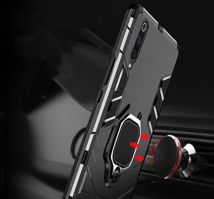 Чохол Iron Ring для Xiaomi Mi 9 SE броньований бампер Броня Black