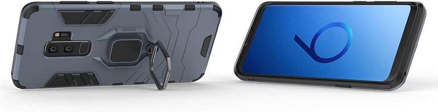 Чехол Iron Ring для Samsung Galaxy S9 Plus / G965 бронированный бампер Броня Dark-Blue
