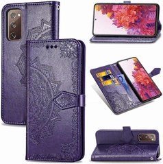 Чехол Vintage для Samsung Galaxy S20 FE / G780 книжка кожа PU с визитницей фиолетовый