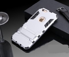 Чехол Iron для Iphone 6 / 6s бронированный бампер Броня Silver