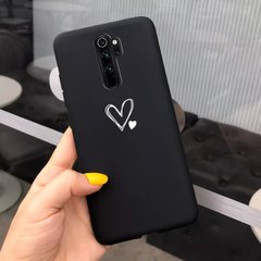 Чехол Style для Xiaomi Redmi Note 8 Pro силиконовый бампер Черный Two hearts