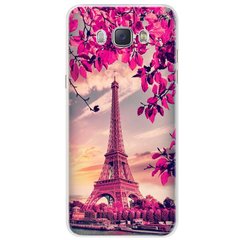 Чехол Print для Samsung J7 2016 J710 J710H силиконовый бампер Paris in flowers