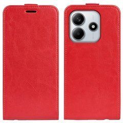 Чехол IETP для Xiaomi Redmi Note 14 4G EU Version флип вертикальный кожа PU красный