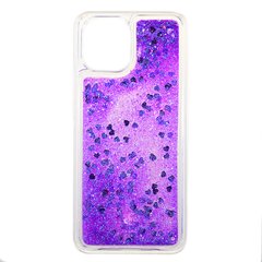 Чехол Glitter для Xiaomi Redmi A2 Plus бампер жидкий блеск аквариум фиолетовый