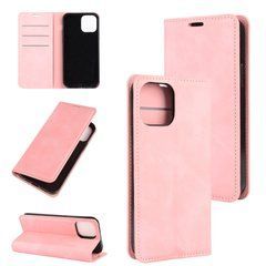 Чехол Taba Retro-Skin для Iphone 12 книжка с визитницей кожа PU розовый