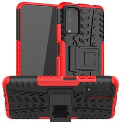 Чохол Armor для Xiaomi Poco M3 бампер протиударний з підставкою Red
