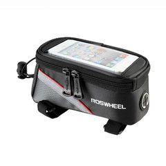 Велосипедная сумка Roswheel 6.3" велосумка для смартфона на раму 12496 L Black-Red