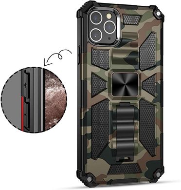 Чехол Military Shield для Iphone 11 Pro бампер противоударный с подставкой Khaki