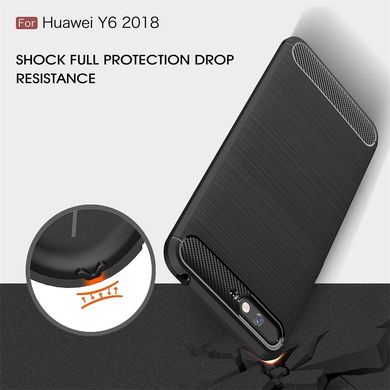 Чехол Carbon для Huawei Y6 2018 бампер черный