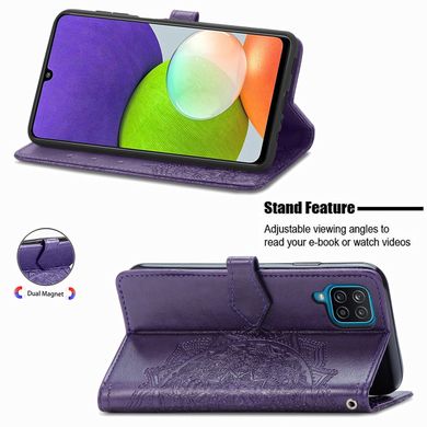 Чехол Vintage для Samsung Galaxy M12 2021 / M127 книжка кожа PU с визитницей фиолетовый