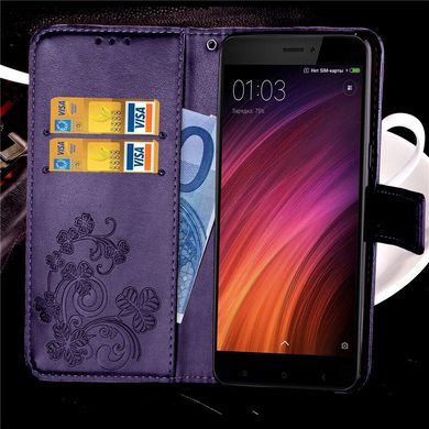 Чехол Clover для Xiaomi Redmi 4X / 4X Pro книжка кожа PU женский Purple
