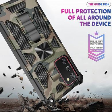 Чехол Military Shield для Samsung Galaxy S20 FE / G780 бампер противоударный с подставкой Khaki