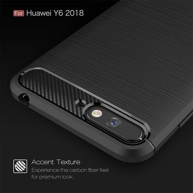Чехол Carbon для Huawei Y6 2018 бампер черный