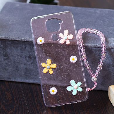 Чехол Camomile для Xiaomi Redmi Note 9 бампер накладка Розовый с ремешком