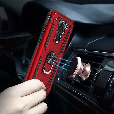 Чехол Shield для Xiaomi Redmi Note 9 бронированный бампер Red