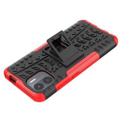 Чехол Armor для Xiaomi Redmi A1 Plus бампер противоударный с подставкой Red