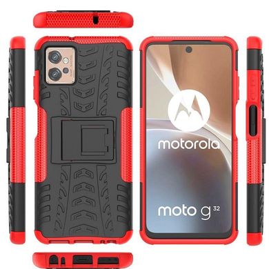 Чехол Armor для Motorola Moto G32 бампер противоударный с подставкой Red