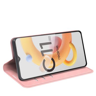 Чехол Taba Retro-Skin для Realme C11 2021 книжка кожа PU с визитницей розовый