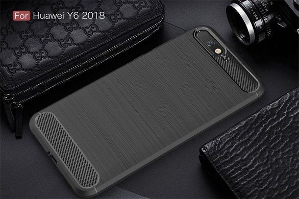 Чохол Carbon для Huawei Y6 2018 бампер чорний