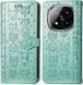 Чехол Embossed Cat and Dog для Xiaomi Redmi Note 15 Pro&nbsp;5G книжка кожа PU с визитницей мятный