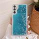 Чохол Glitter для Samsung Galaxy A24 / A245 бампер рідкий блиск синій