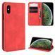 Чехол Taba Retro-Skin для iPhone XS Max книжка кожа PU с визитницей красный