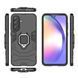 Чехол Iron Ring для Samsung Galaxy A36 / A366 противоударный бампер с подставкой кольцом Black