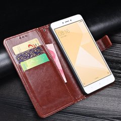Чехол Idewei для Xiaomi Redmi Note 4X / Note 4 Global книжка кожа PU Коричневый