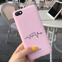 Чохол Style для Xiaomi Redmi 6A Бампер силіконовий рожевий Cardio