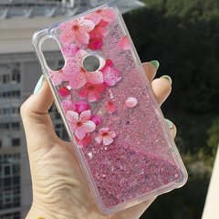 Чехол Glitter для Xiaomi Redmi Note 5 / Note 5 Pro Бампер Жидкий блеск Sakura
