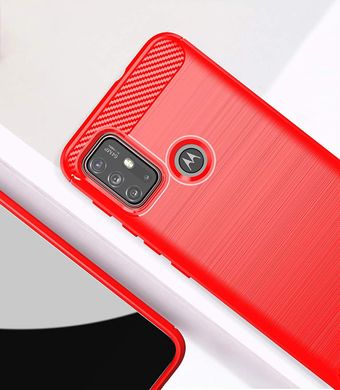 Чехол Carbon для Motorola Moto G20 бампер противоударный Red