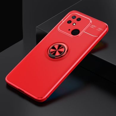 Чехол TPU Ring для Xiaomi Redmi 10C бампер противоударный с подставкой кольцом Red