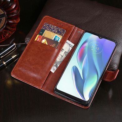 Чехол Idewei для Samsung Galaxy A05 / A055 книжка кожа PU с визитницей коричневый