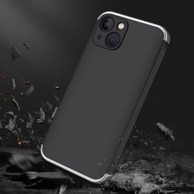 Чехол GKK 360 для Iphone 13 Бампер противоударный Black-Silver