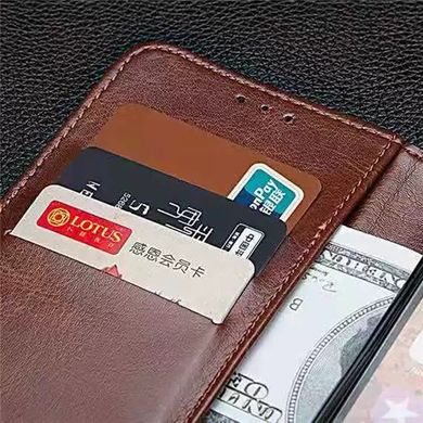 Чехол Idewei для Xiaomi Redmi 12C книжка кожа PU с визитницей коричневый