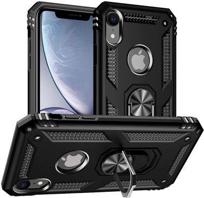 Чохол Shield для Iphone XR бампер протиударний з підставкою Black