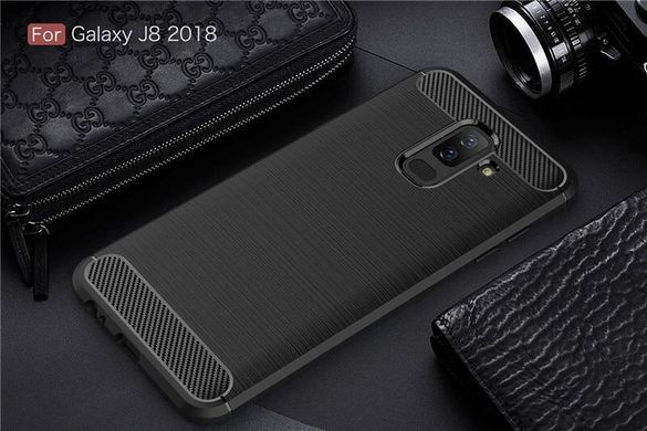 Чехол Carbon для Samsung J8 2018 / J810F бампер Black