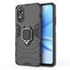 Чехол Iron Ring для OPPO A17 / A17K противоударный бампер с подставкой кольцом Black