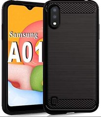 Чехол Carbon для Samsung Galaxy A01 2020 / A015F бампер оригинальный Black