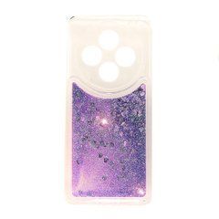 Чехол Glitter для Xiaomi Poco C75 бампер силиконовый с блестками Фиолетовый